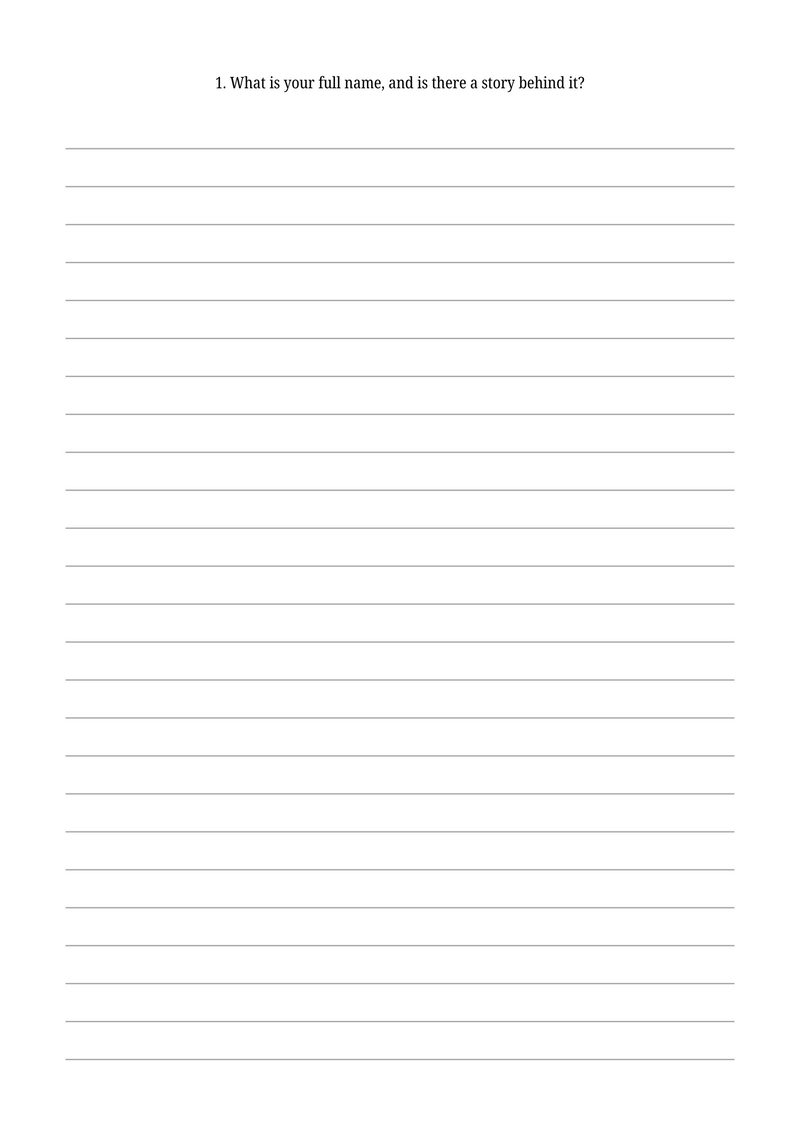 My Life in Pages: Legacy Journal (100 Prompts)
