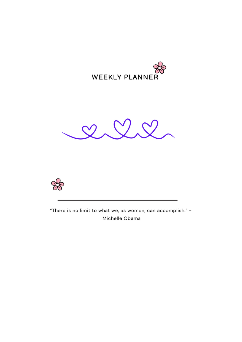 She Leads with Confidence: Weekly Planner